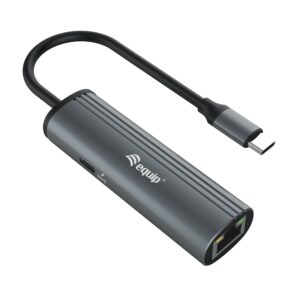 Equip 133486 hub di interfaccia USB tipo-C 1000 Mbit/s Nero, Grigio