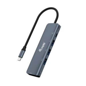 Equip 133487 hub di interfaccia USB 3.2 Gen 1 (3.1 Gen 1) Type-C 5000 Mbit/s Nero, Grigio