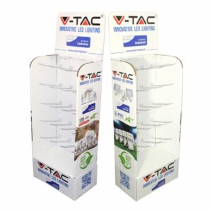 Espositore da Terra V-Tac in Cartone con ganci metallici (specifico per GDO)