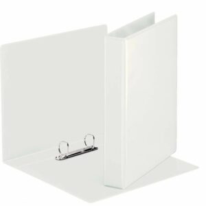 Esselte Cartella Gamma Basic 16 mm - Meccanismo 2 Anelli rotondi - 2 Tasche esterne - A4 - Bianco