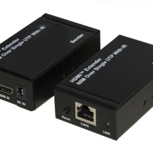 Extender Hdmi Tramite Cavo Rete Cat 5/6 Fino 60Mt Infrarosso Telecomand