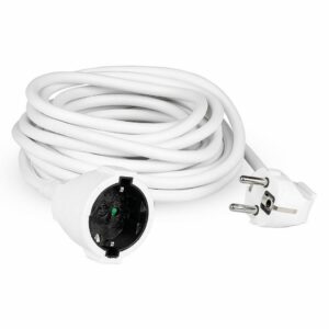 Extension Cord (3G 1.5mm 2 X 5m ) 16A , Polybag + Card White