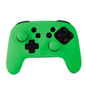 FR-TEC Custodia in Silicone per Controller Nintendo Switch Pro Kit Personalizzato Si Illumina al Buio - Impugnature in Silicone per Migliorare la Presa - Si Illumina al Buio - Colore Verde