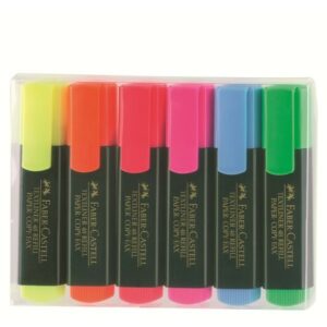 Faber-Castell TEXTLINER 48 evidenziatore 6 pz Arancione, Rosa, Blu, Verde, Rosso, Giallo