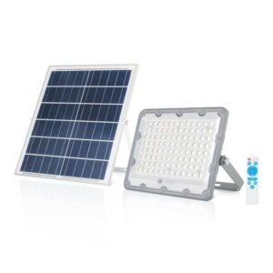 Faretto Solare Led Elbat 50W - 1440LM - Luce Fredda 6500K - Autonomia fino a 2 Giorni - Telecomando - IP67