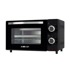 Forno da tavolo Muvip 650W 10L - Regolatore di temperatura 100º - 230º - Porta in vetro temperato - Corpo in acciaio inossidabile