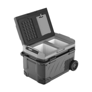 Frigo Muvip Portatile a Compressore con Ruote 49 Litri 60W Dual Zone - Compressore Silenzioso - Colore Nero