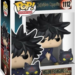 Funko Pop Animation Jujutsu Megumi Fushiguro con cane - Figura in vinile - Altezza 9,5 cm circa.