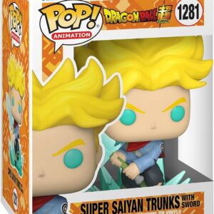 Funko Pop Animazione Dragon Ball Super Saiyan Trunks con spada - Figura in vinile - Altezza 9,5 cm circa.