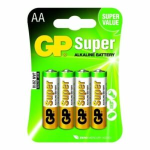 GP Confezione da 4 Batterie Super Alcaline LR06 AA 1.5V