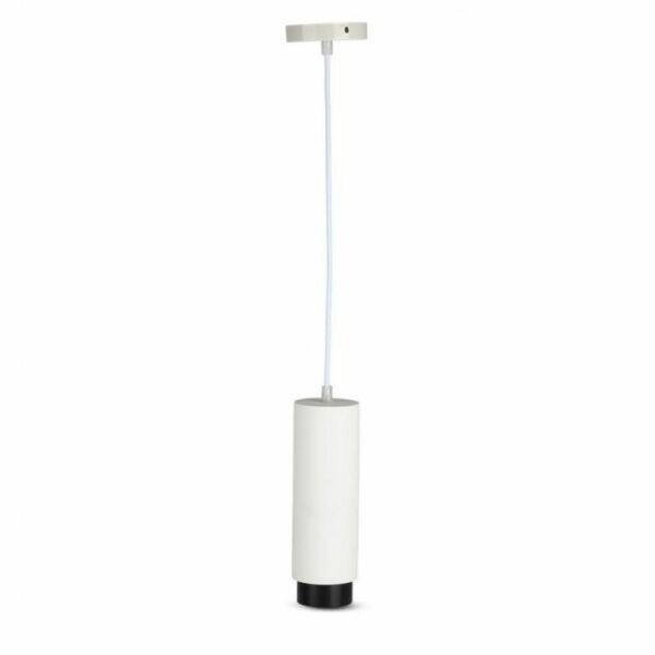 GU10 Fitting Gypsum Pendant Suspended Metal with Gun Black Bottom