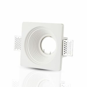 GU10 Fitting Gypsum White Recessed Light Round