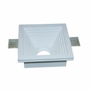 GU10 Fitting Gypsum White Recessed Light Square