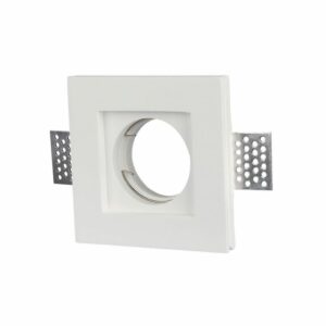 GU10 Fitting Square Gypsum White