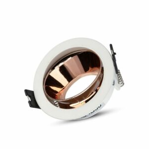 GU10 Fitting White+Rose Gold Round VT-872