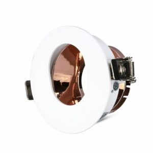 GU10 Fitting White+Rose Gold Round VT-874