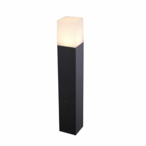 GU10 Garden Floor Lamp Aluminum Body Square Black 80X80X500mm IP54