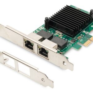 Gigabit Ethernet Pci Express Card, 2 Porte 32-Bit, Staffa A Basso Profilo, Chipset Intel