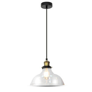 Glass Pendant Light Clear Glass D:245mm