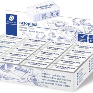 Gomma da cancellare Staedtler Rasoplast 526 B40 - Cancellazione di alta qualità - Spreco minimo - Colore bianco