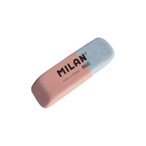 Gomma smussata Milan 860 - Doppio uso - Flessibile - Pangrattato - Gomma - Colore rosa/blu