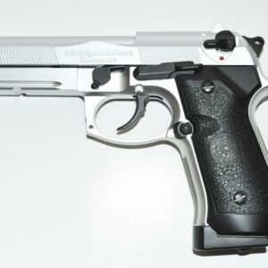 HFC PISTOLA GIOCATTOLO SOFTAIR BERETTA CO2 SCARRELLANTE CON CARRELLO IN METALLO SILVER CO 190S