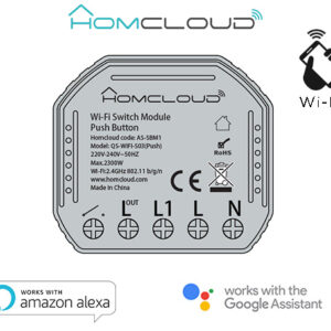 HOMCLOUD MODULO PULSANTE INTELLIGENTE WIFI DA INCASSO AS-SBM1