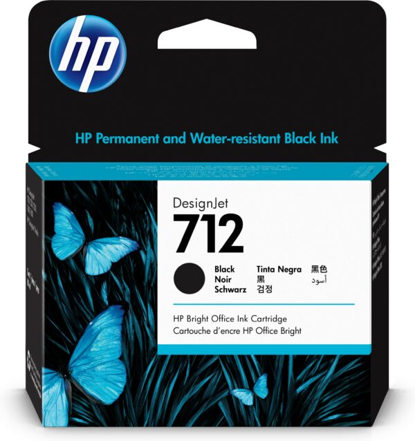 ORIGINALE HP Cartuccia d'inchiostro nero 3ED71A 712 80ml