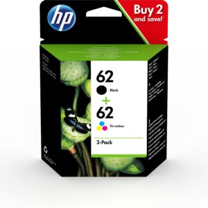 ORIGINALE HP Multipack nero / differenti colori N9J71AE 62 2x inchiostro HP 62: 1x C2P04AE + 1x C2P06AE