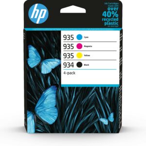 HP Confezione da quattro Cartucce di Inchiostro ciano/magenta/giallo e nero Originali 934 e 935