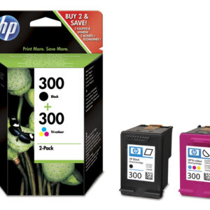 HP KIT CARTUCCE ORIGINALI CN637EE 300 NERO + 300 COLORE CN637EE