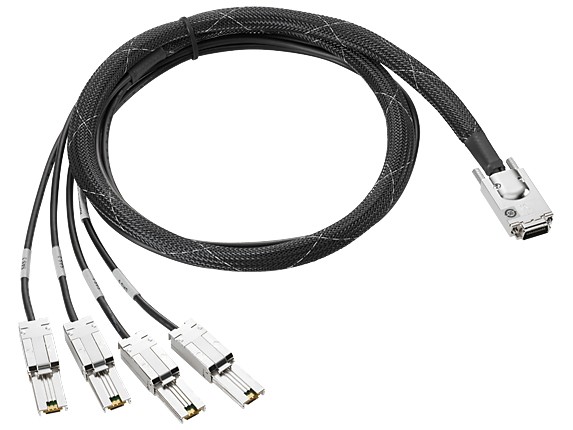 HPE Mini SAS HD to Dual 2-lane Mini SAS HD External Fanout 1m Cable