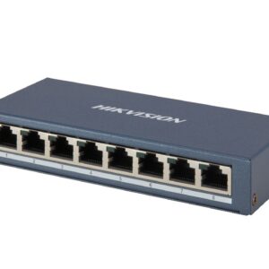 Hikvision Switch 8 Port Gigabit Unmanaged Switch 8  Gigabit Rj45 Ports, Desktop Steel Case Unmanaged