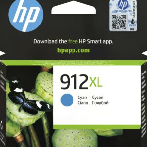 Hp Cart Ink Ciano N. 912Xl Per Officejet 8012, 8013, 8014, 8015, 8022, 8024, 8025, 8035 Ts