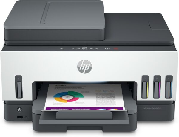 Hp Multif. Ink A4 Colore, Smartank 7605, 15Ppm, Adf, Fronte / Retro, Usb/Wifi, 4 In 1