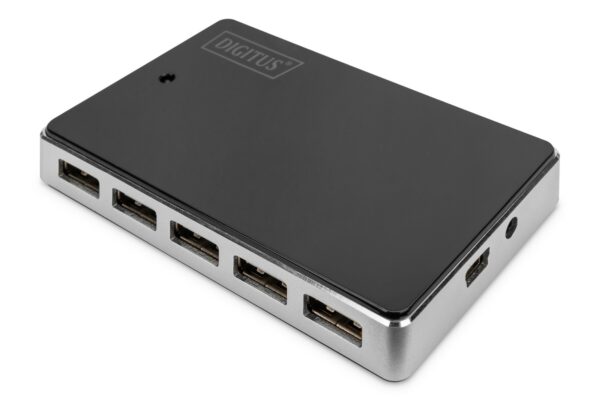 Hub Con 10 Porte Usb 2.0 Con Alimentatore Esterno