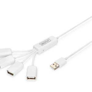 Hub Usb 4 Porte A Coda Con Cavetti