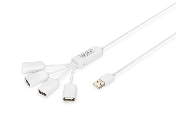 Hub Usb 4 Porte A Coda Con Cavetti