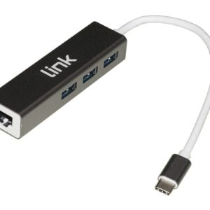 Hub Usb-C Con 3 Porte Usb 3.0 + Gigabit