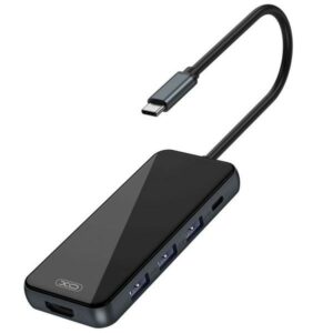 Hub XO USB-C 3.0 con 3x USB-A 3.0, 1x HDMI e 1x USB-C