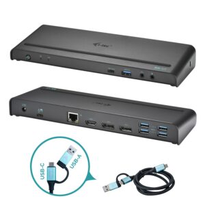 I-Tec Docking Station Usb-C / Usb 3.0 3X 4K, Universale, 2X Dp, 1X Hdmi (Solo Via Usb-C), 1X Lan, 5X Usb 3.0, 1X Usb-C Data,1X Audio/Mikrofon, Usb-C Power Delivery 60W