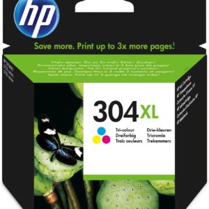 Ink HP originale N9K07Ae Ciano/Magenta/Giallo 304 Xl Cmy 300P