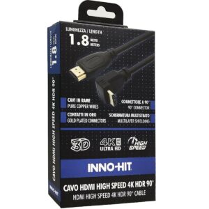 Innohit Cavo Hdmi 4K Hdr High Speed Spina 90 1,8 Mt