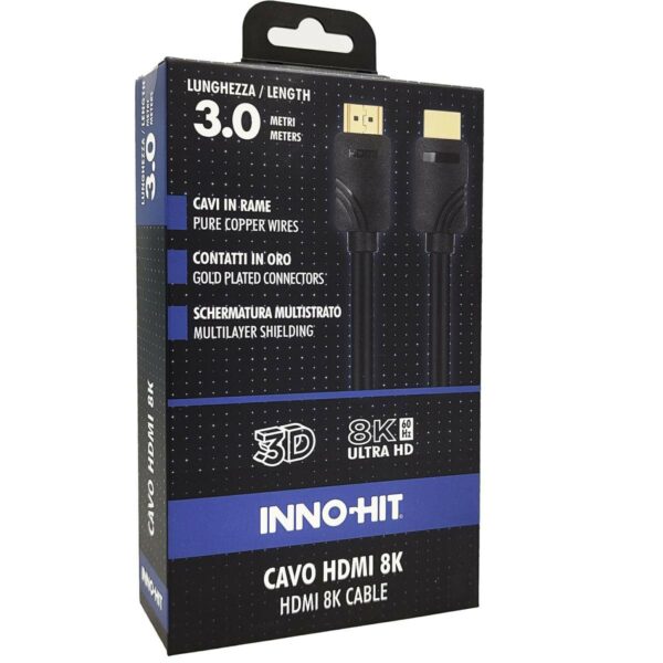 Innohit Cavo Hdmi 8K Contatti Oro 60Hz 3 Mt