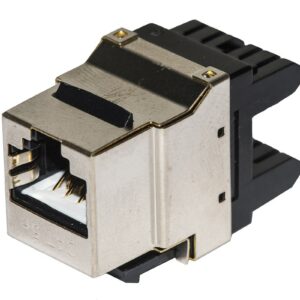 Inserto Jack Schermato Rj45 8 Poli Cat 5E 180° Per Reti