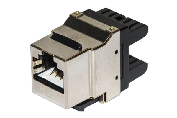 Inserto Jack Schermato Rj45 8 Poli Cat 5E 180° Per Reti