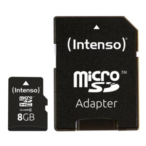 Intenso Micro Sdhc 8Gb Classe 10 + Adattatore Sd