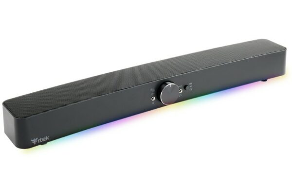 Itek Gaming Soundbar, Rgb, Bluetooth, Jack 2X3.5Mm, Uscita Mic E Cuffie