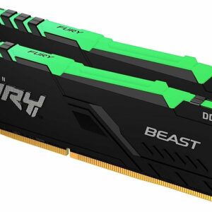 KINGSTON KIT RAM DDR4 FURY BLACK RGB 32GB (2*16GB) 3600MHZ PC4-28800 KF436C18BBAK2/32