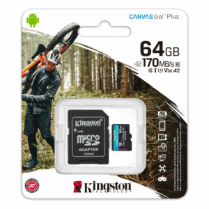 KINGSTON MICRO SD 64 GB CL10 CANVAS GO PLUS SDCG3/64GB